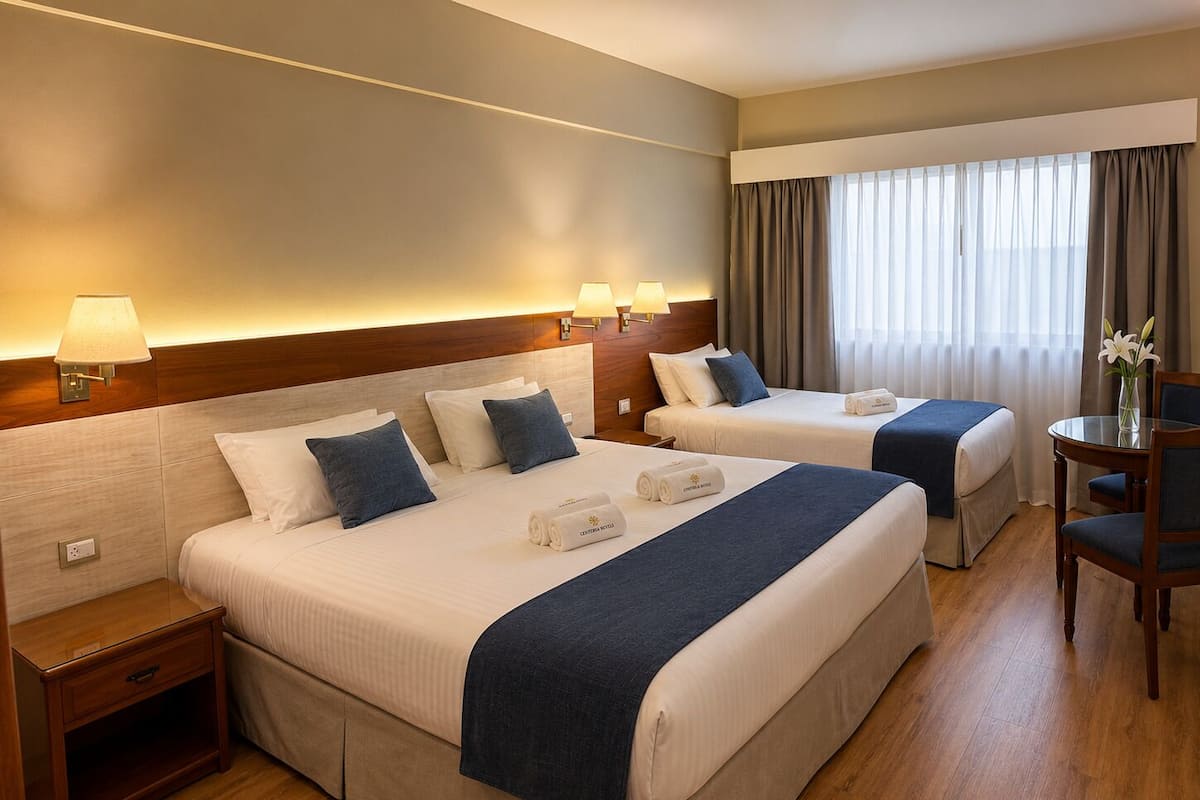 Quarto quádruplo luxo | Cofres nos quartos, Wi-Fi de cortesia
