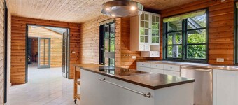 Forest retreat with sauna nearby beach