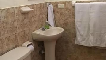 Kamar Triple Standar, pemandangan kebun | Kamar mandi