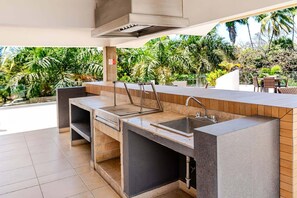 Terrace/patio - Condo 4 1/2 on 2 floors with pool Near the sea (Nuevo Nayarit)