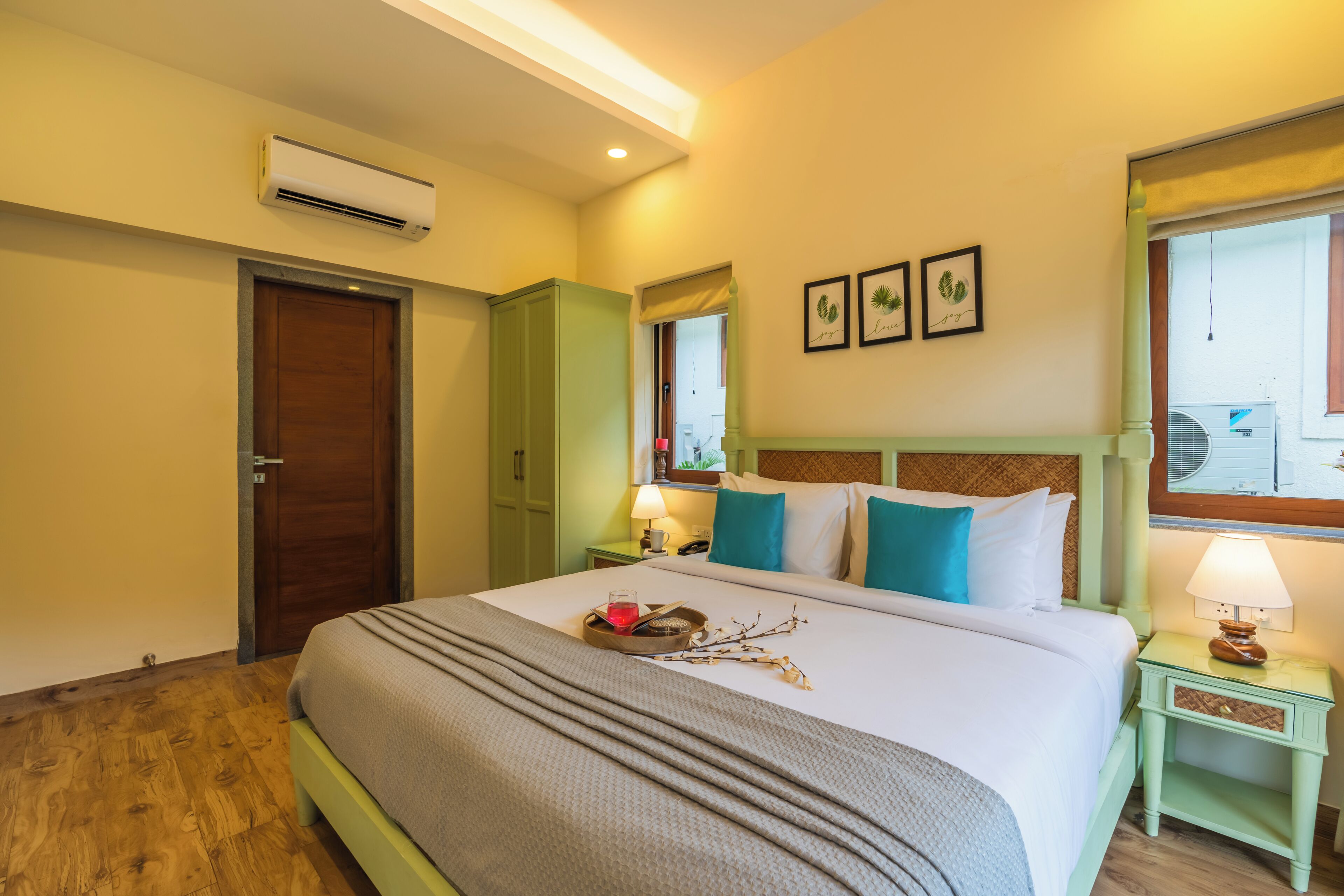 华丽别墅, 阳台, 花园景观