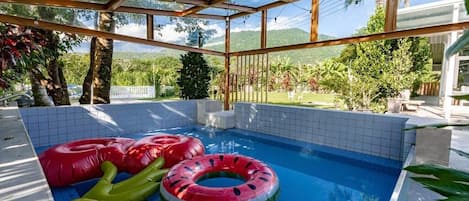 Comfort Cabin, Balcony, Courtyard View | Pool