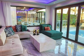 Living area - Melania Luxury Villa with Private Heated Pool (Paphos)