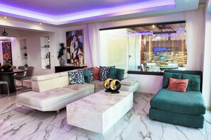 Living area - Melania Luxury Villa with Private Heated Pool (Paphos)