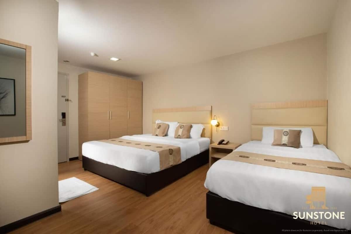 Family Triple Room, City View | Desk, laptop workspace, soundproofing, iron/ironing board