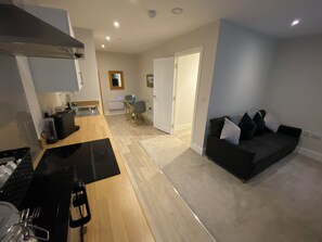Living area - Entire modern apartment, close to local amenities and attractions. (Kingston upon Hull)