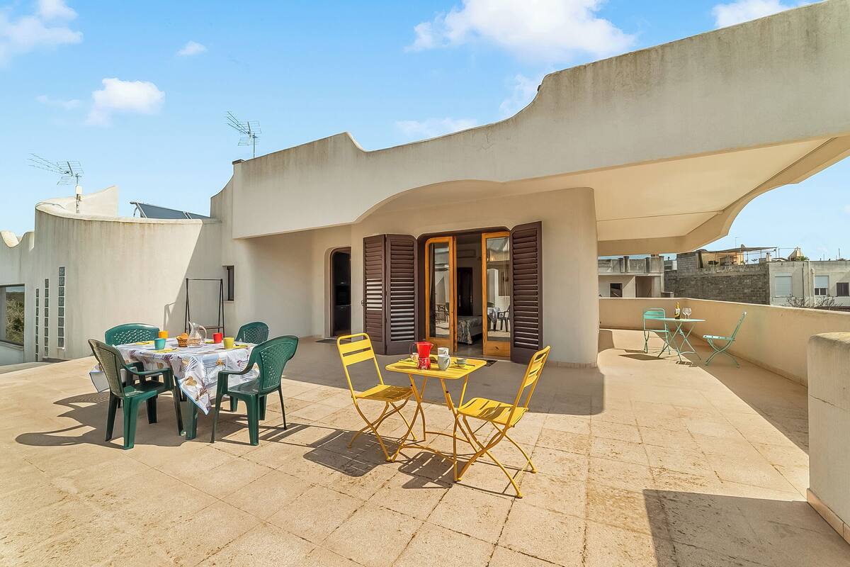 Hus – standard, 3 soverom, 2 bad (VillaMar Salento APT with Pool) | Utendørsservering