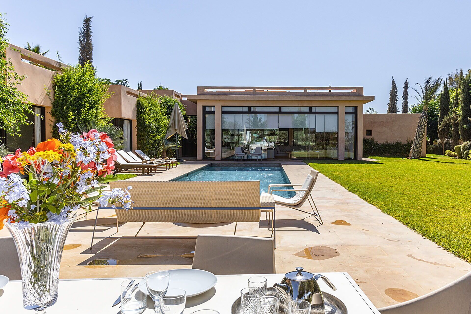 A heated pool