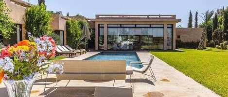 A heated pool