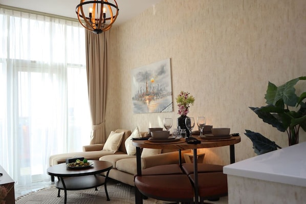 Interior - 1BR Masdar Getaway | Poolside Living w/ Parking (Abu Dhabi)