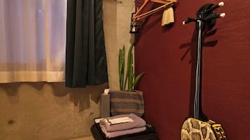 Chambre double de style japonais, 1 lit double, non-fumeurs, vue jardin