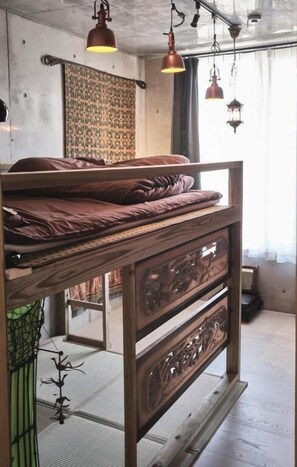 Japanese-style Double Room, 1 Double Bed, Non Smoking, Garden View | Interior - SESOKO BLUE (Motobu)