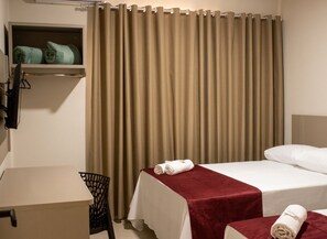 Superior Room | Desk, laptop workspace, blackout drapes, iron/ironing board