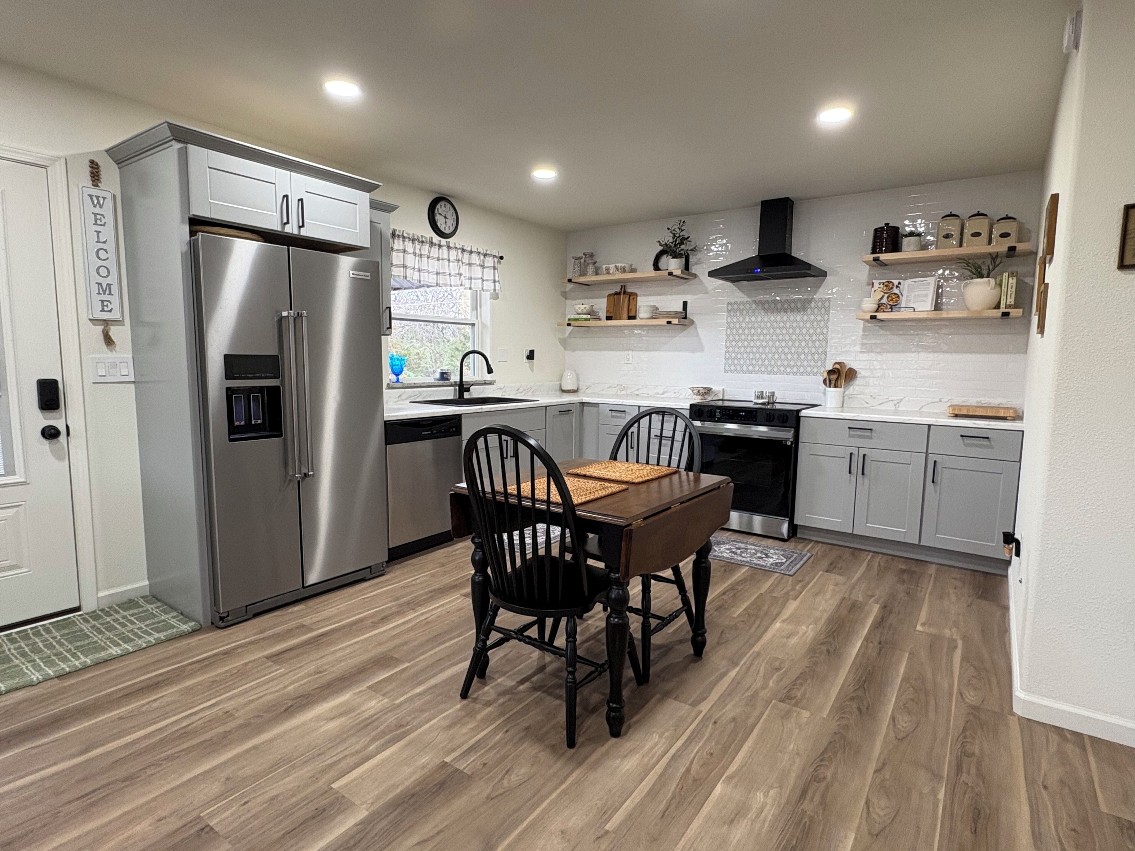 Microwave, oven, stovetop, dishwasher