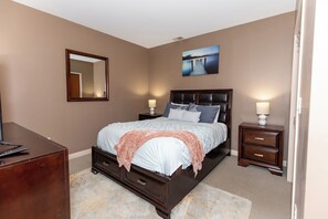 Desk, free WiFi, bed sheets