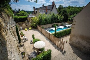 Piscine extérieure, piscine chauffée