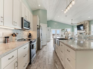 Fridge, microwave, oven, stovetop - Brand-New ICW Retreat with Beach Views - 3 Bed/2.5 Bath - Beach Views (Sargent)