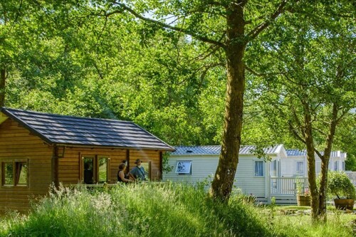 Log Cabin - with log burner on decking