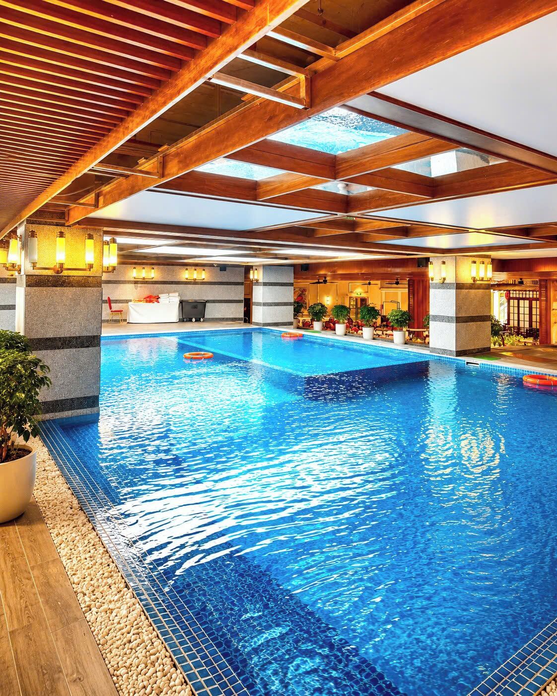 Una piscina techada