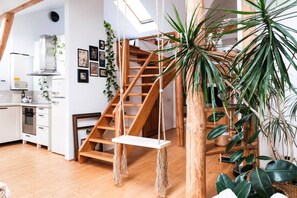 Interior - White Loft Bright Attic Living in the City Center (Riga)