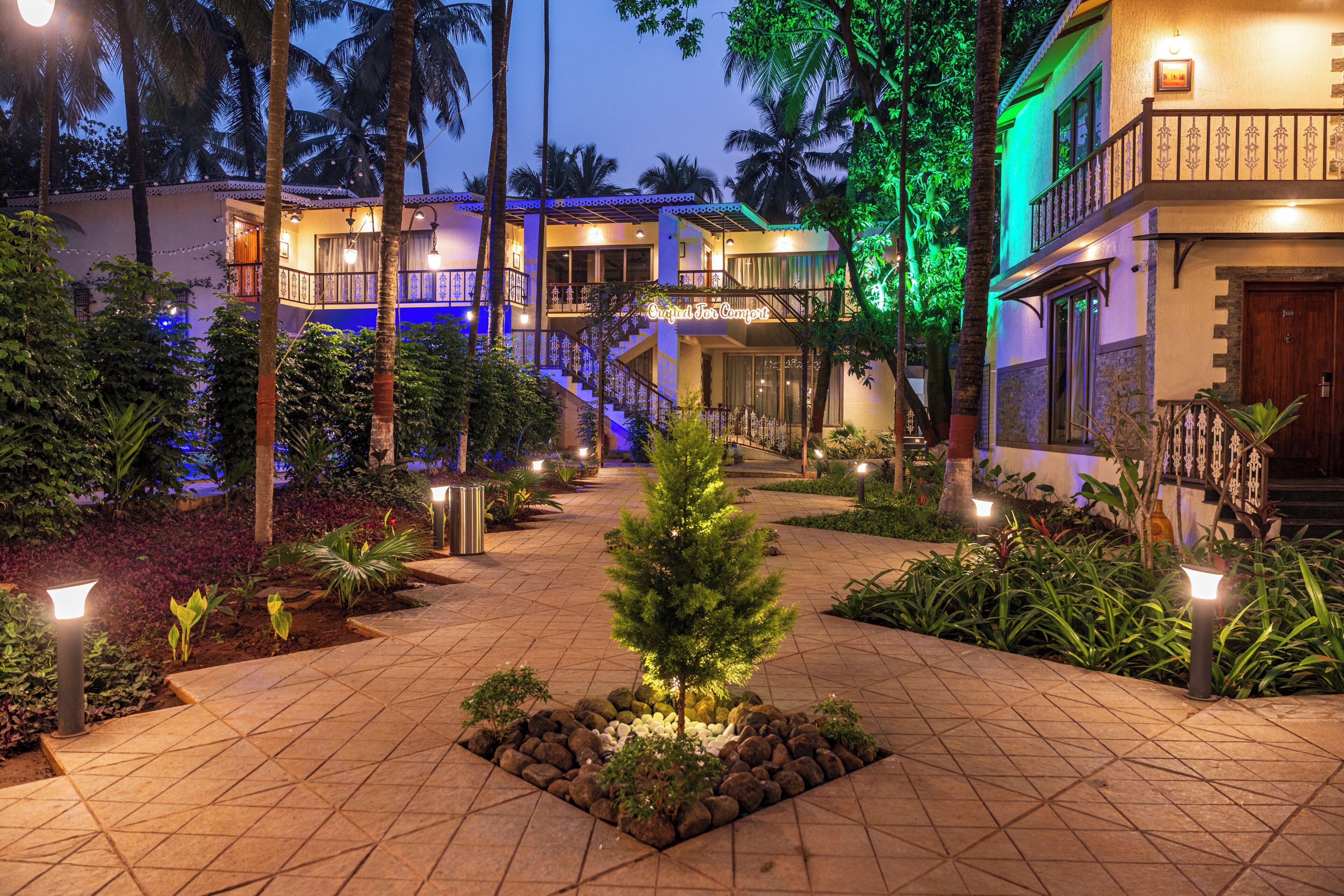 Front of property – evening/night