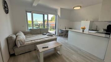 Deluxe Apartment | Living area | Flat-screen TV