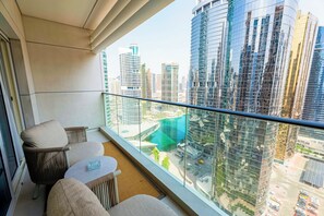 Deluxe Apartment, 2 Bedrooms, Balcony, Lake View | Balcony view - Bonnington Tower - Mint Stay (Dubai)