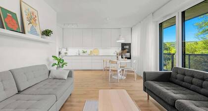 Bright Design City Loft with Balcony