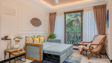 Apartment, 2 Bedrooms, Balcony | Living area