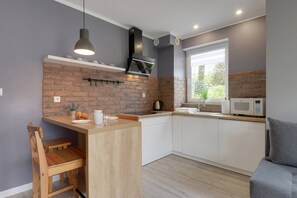 Fridge, microwave, stovetop, coffee/tea maker - Stylish Apartment | Mountain View, Balcony, Parking (Szklarska Poręba)