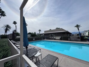 Outdoor pool, a heated pool - Tiny Home in premier 55+ Resort with pool, golf, hiking & cycling (Indio)