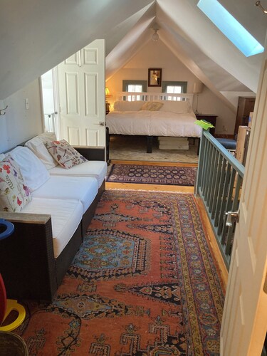 Peaks Island Retreat adjacent to miles of trails and steps from the ocean.