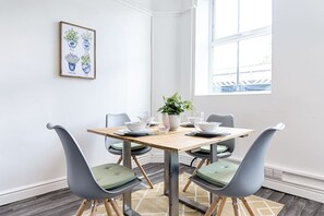 Dining - 2-Bed Apt • Kitchen • Parking • Ground Floor (Plasmarl)