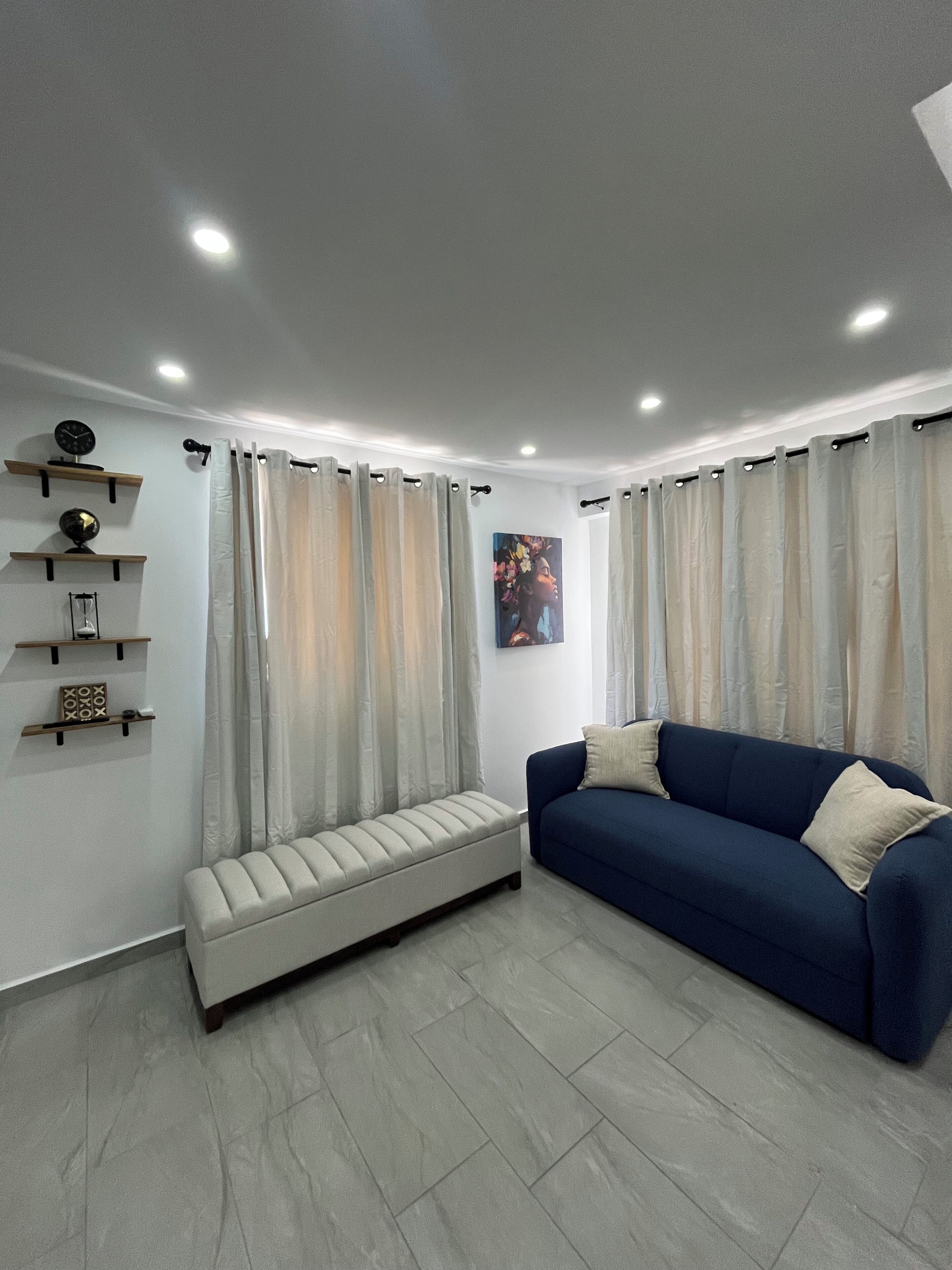 Deluxe Apartment, Ocean View | Living area