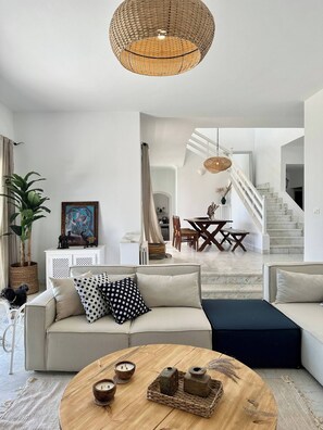 House, 5 Bedrooms, Smoking, Ocean View | Living area - Beach House Hammamet (Hammamet)