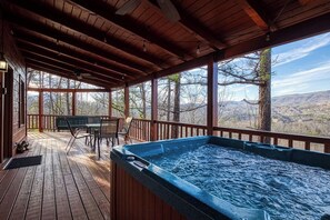 Terrace/patio - 2 Cabins~View~Pool~Hot Tub~Firepit~Semi Secluded (Sevierville)