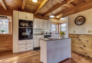 Fridge, microwave, oven, stovetop - 2 Cabins~View~Pool~Hot Tub~Firepit~Semi Secluded (Sevierville)