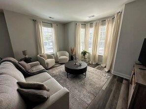 Living area - Chic Westerville Retreat Near Uptown Westerville • Walk to Coffee • Sleeps 6 (Westerville)