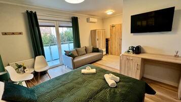 Deluxe-Doppelzimmer, Balkon, Gartenblick