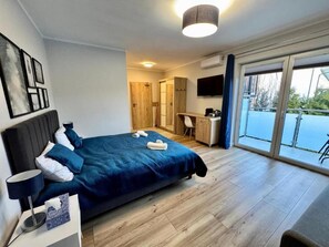 Deluxe-Doppelzimmer, Balkon, Gartenblick