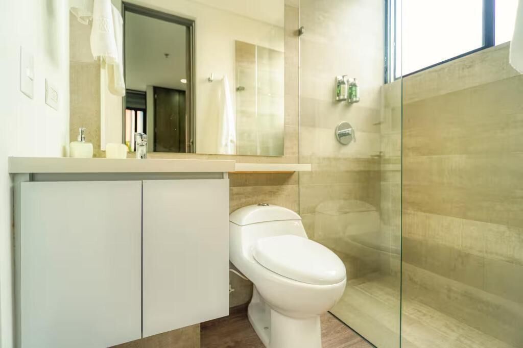 Apartment, Balcony, City View | Bathroom | Shower