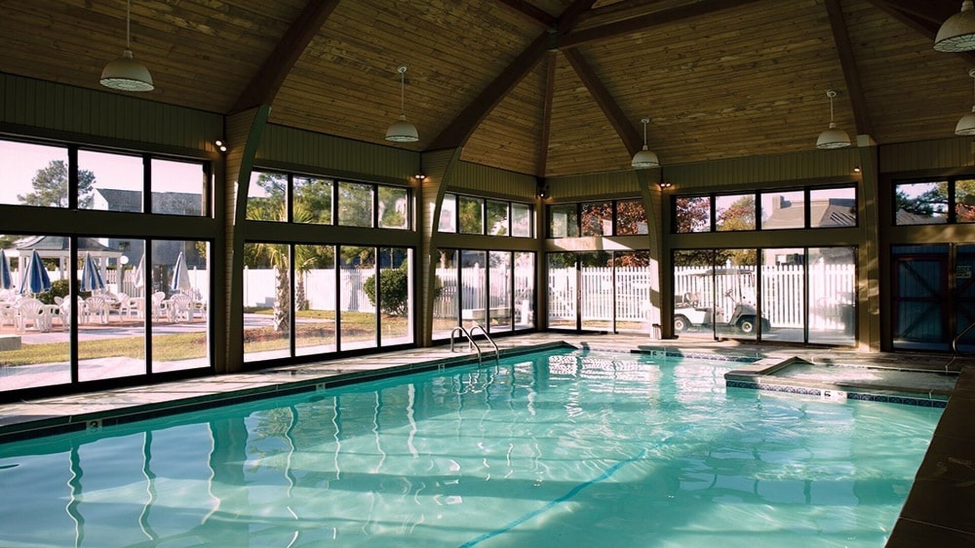A heated pool