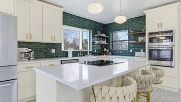 Microwave, oven, stovetop, dishwasher