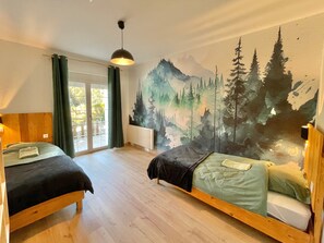 6 habitaciones, tabla de planchar con plancha, wifi y ropa de cama 