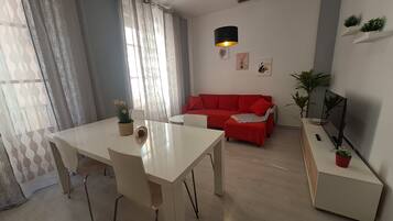 Apartment, 2 Bedrooms, Balcony, City View | Living area