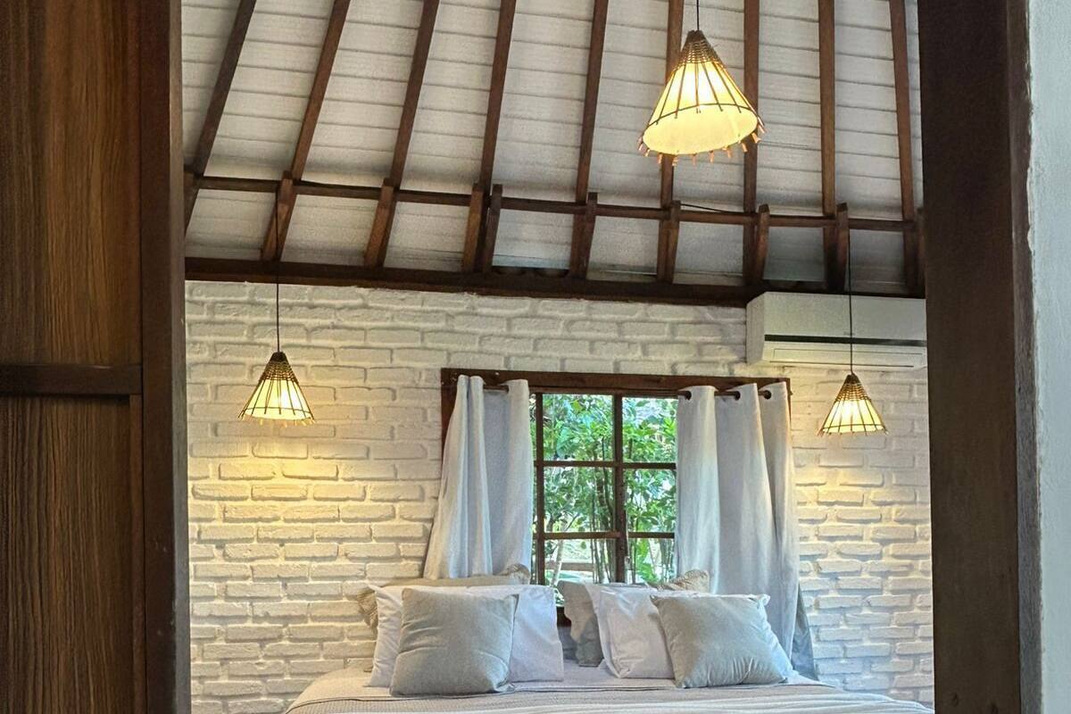 Chalet, uitzicht op zee