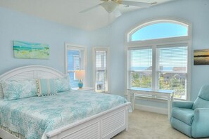 4 bedrooms, iron/ironing board, free WiFi, bed sheets - Experience ocean views in this spacious 4-bed, 3-bath home on Oak Island. (Oak Island)