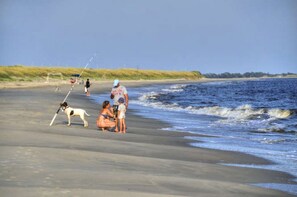 Beach nearby - Sand Dollar:  Experience renovated 4BR/3BA, Pool, Water Views, Caswell Beach, NC. (Caswell Beach)