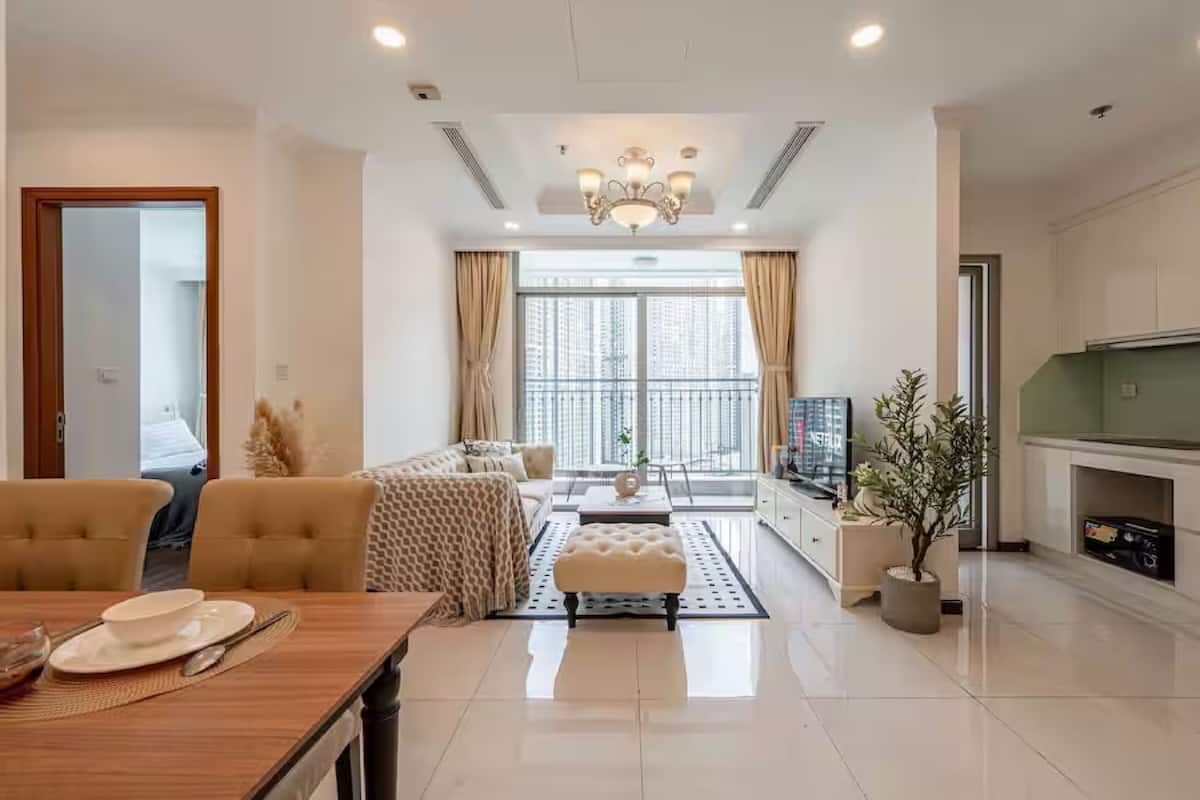 奢華公寓, 2 間臥室, 廚房, 城市景觀 | 起居區