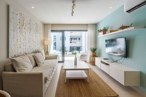 Living area - Boho Luxe 2BR w/pool + 3 min walk to beach (Punta Cana)